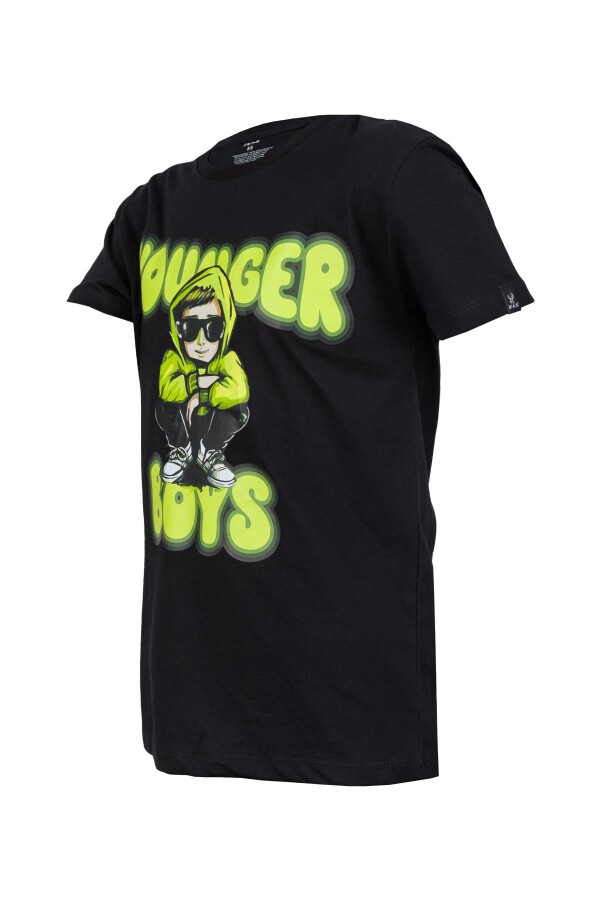 2AS Aja Çocuk Baskılı T-Shirt Siyah 214 - 2AS (1)