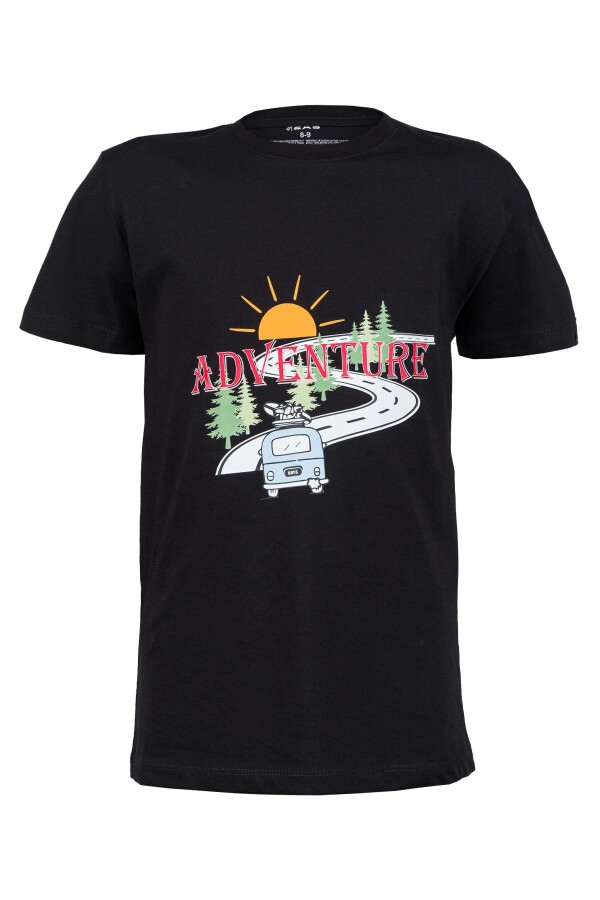 2AS Aja Çocuk Baskılı T-Shirt 223 SİYAH
