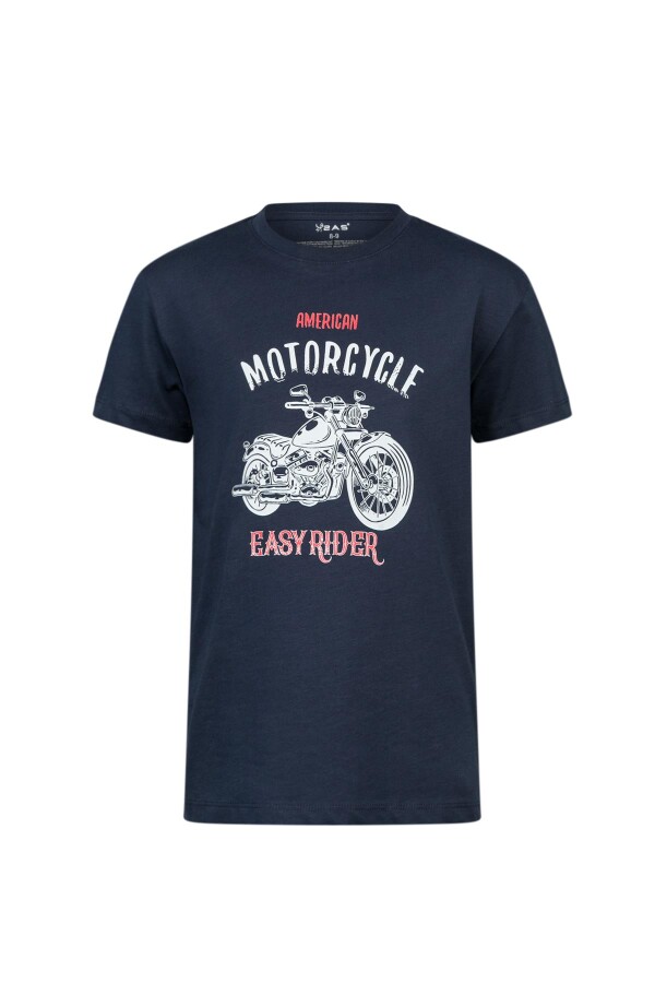 2AS Aja Çocuk Baskılı T-Shirt Lacivert 212 