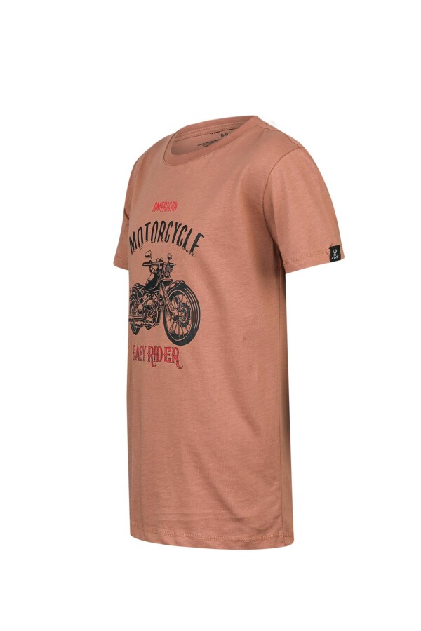 2AS Aja Çocuk Baskılı T-Shirt Kahve 212 - 2AS (1)