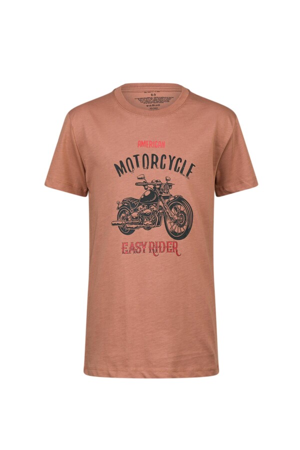 2AS Aja Çocuk Baskılı T-Shirt Kahve 212 - 2AS