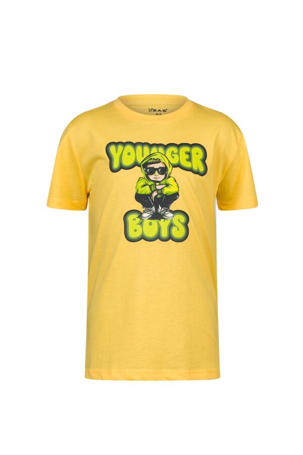 2AS Aja Çocuk Baskılı T-Shirt Sarı 214 