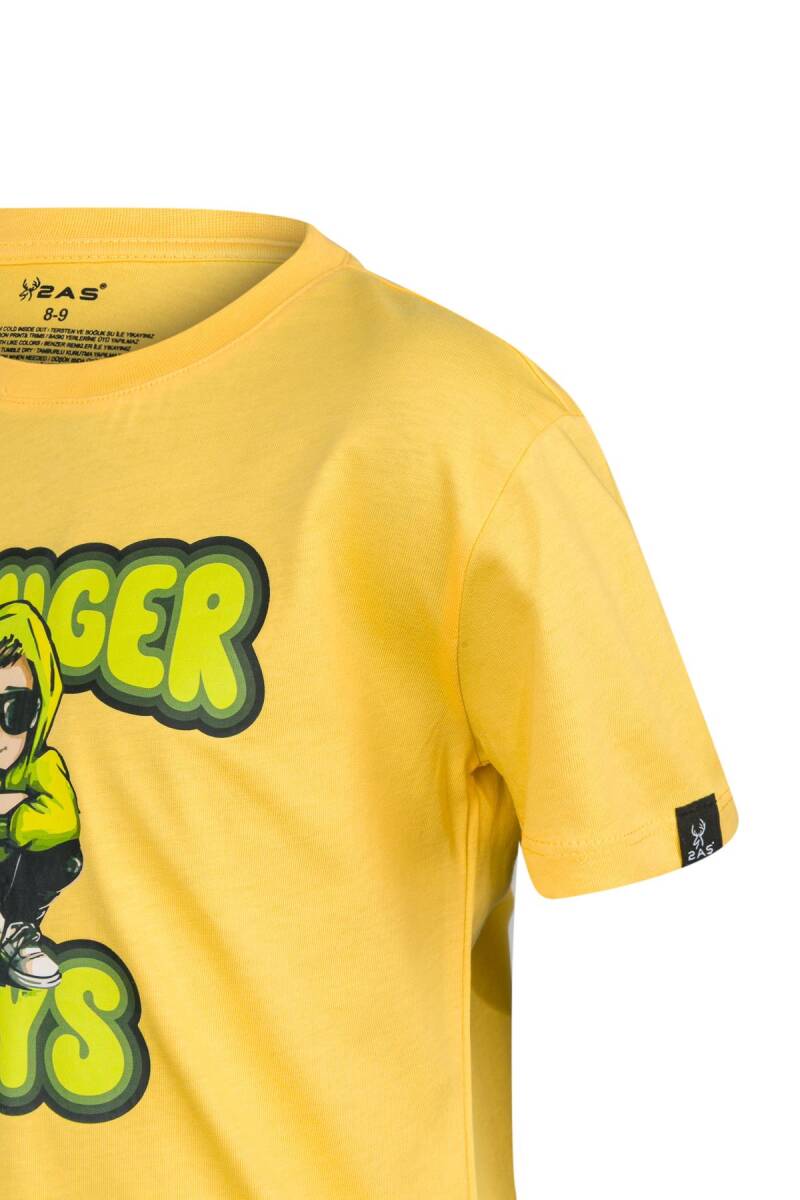 2AS Aja Çocuk Baskılı T-Shirt Sarı 214 - 3