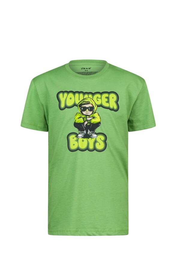 2AS Aja Çocuk Baskılı T-Shirt Yeşil 214 - 2AS