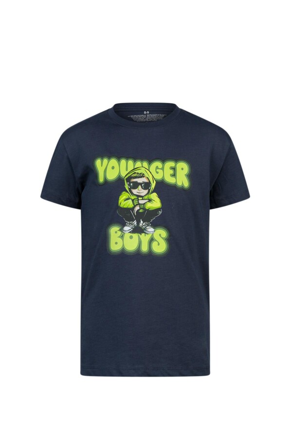 2AS Aja Çocuk Baskılı T-Shirt Lacivert 214 - 2AS