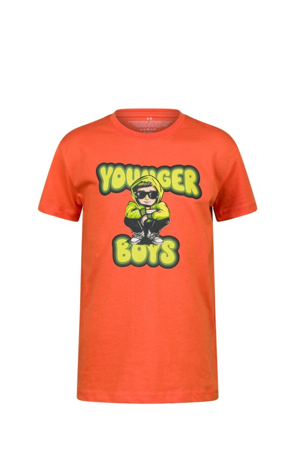 2AS Aja Çocuk Baskılı T-Shirt Turuncu 214 - 2AS