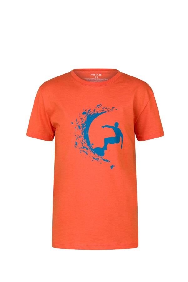 2AS Aja Çocuk Baskılı T-Shirt Turuncu 220 
