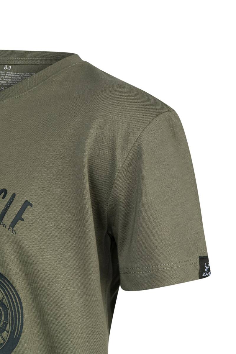 2AS Aja Çocuk Baskılı T-Shirt Haki 212 - 3