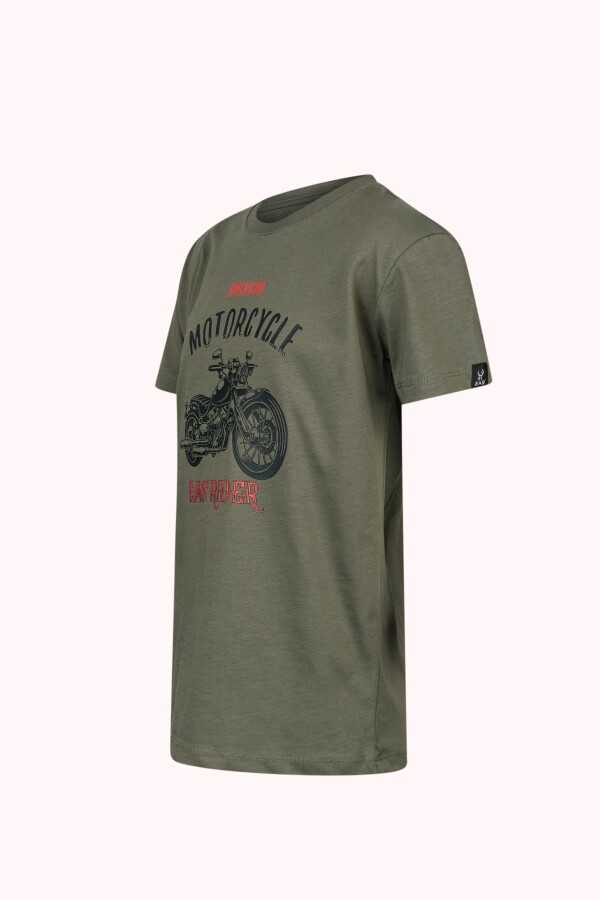 2AS Aja Çocuk Baskılı T-Shirt Haki 212 - 2AS (1)