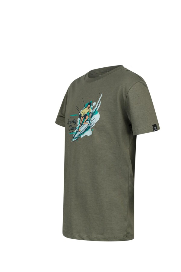 2AS Aja Çocuk Baskılı T-Shirt Haki 216 - 2AS (1)