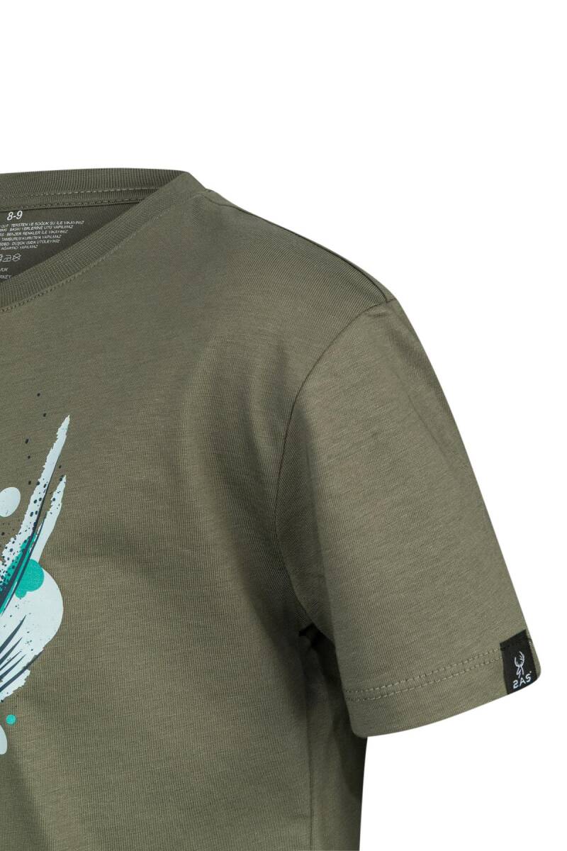 2AS Aja Çocuk Baskılı T-Shirt Haki 216 - 3