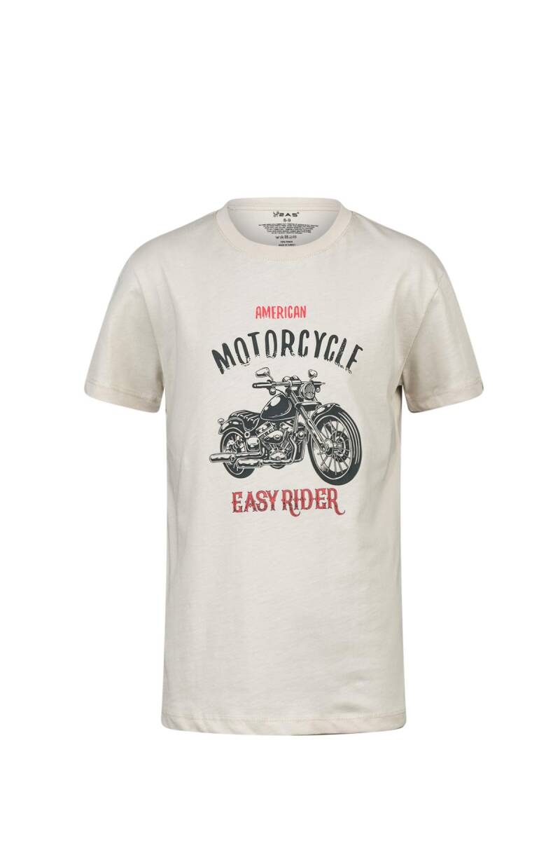2AS Aja Çocuk Baskılı T-Shirt Kum 212 - 1