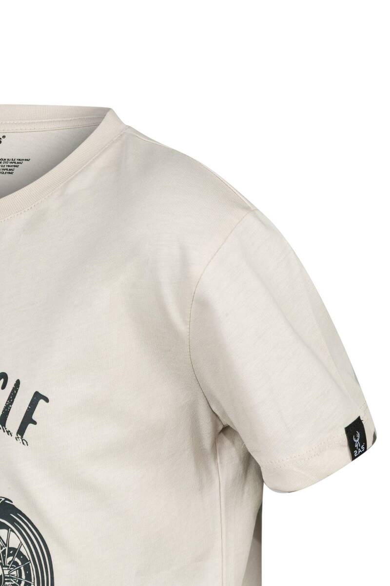 2AS Aja Çocuk Baskılı T-Shirt Kum 212 - 3