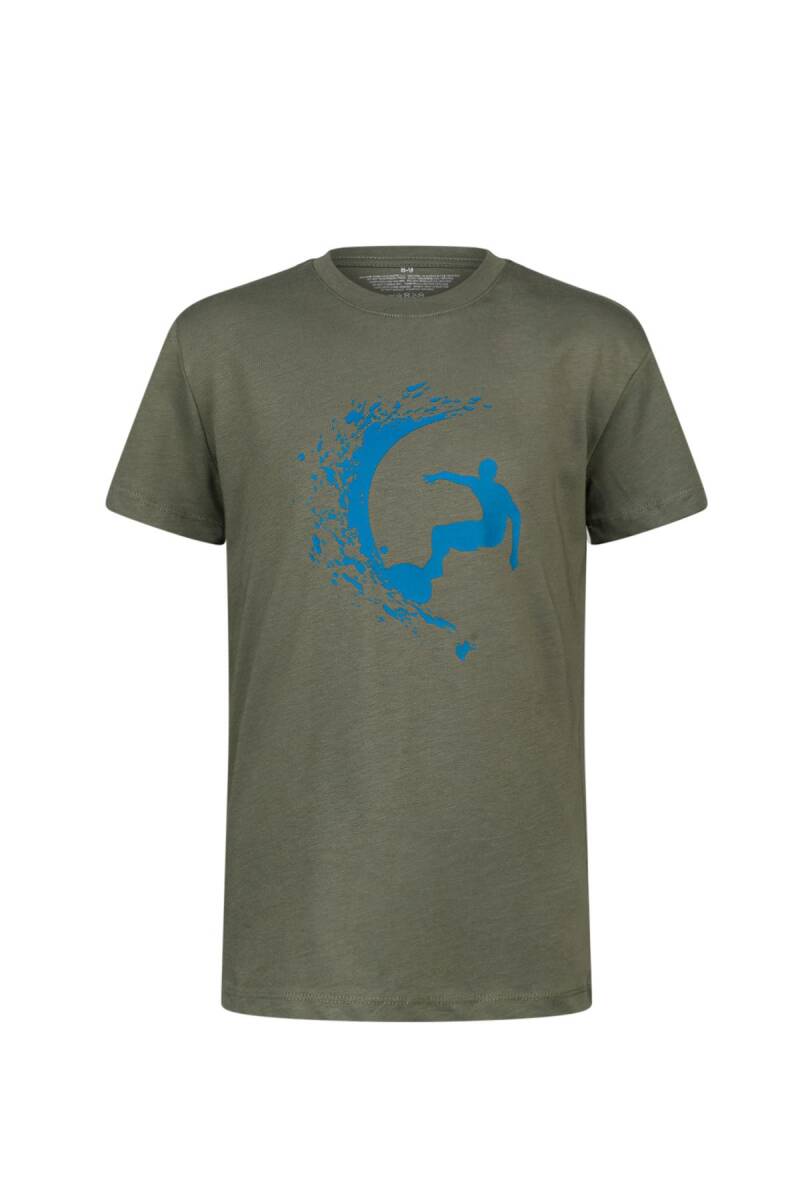 2AS Aja Çocuk Baskılı T-Shirt Haki 220 - 1