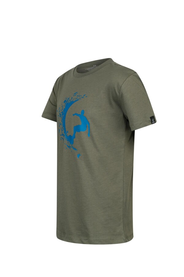 2AS Aja Çocuk Baskılı T-Shirt Haki 220 - 2AS (1)