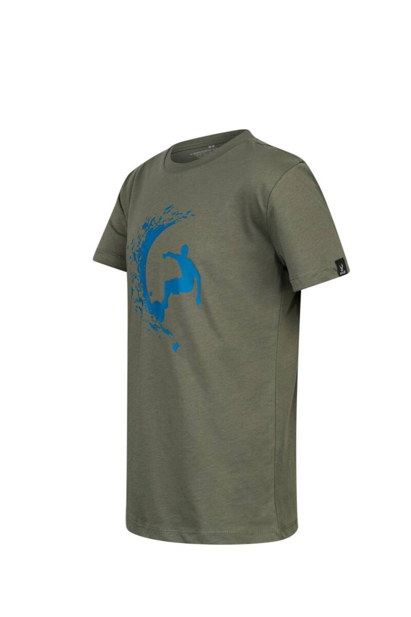 2AS Aja Çocuk Baskılı T-Shirt Haki 220 - 2