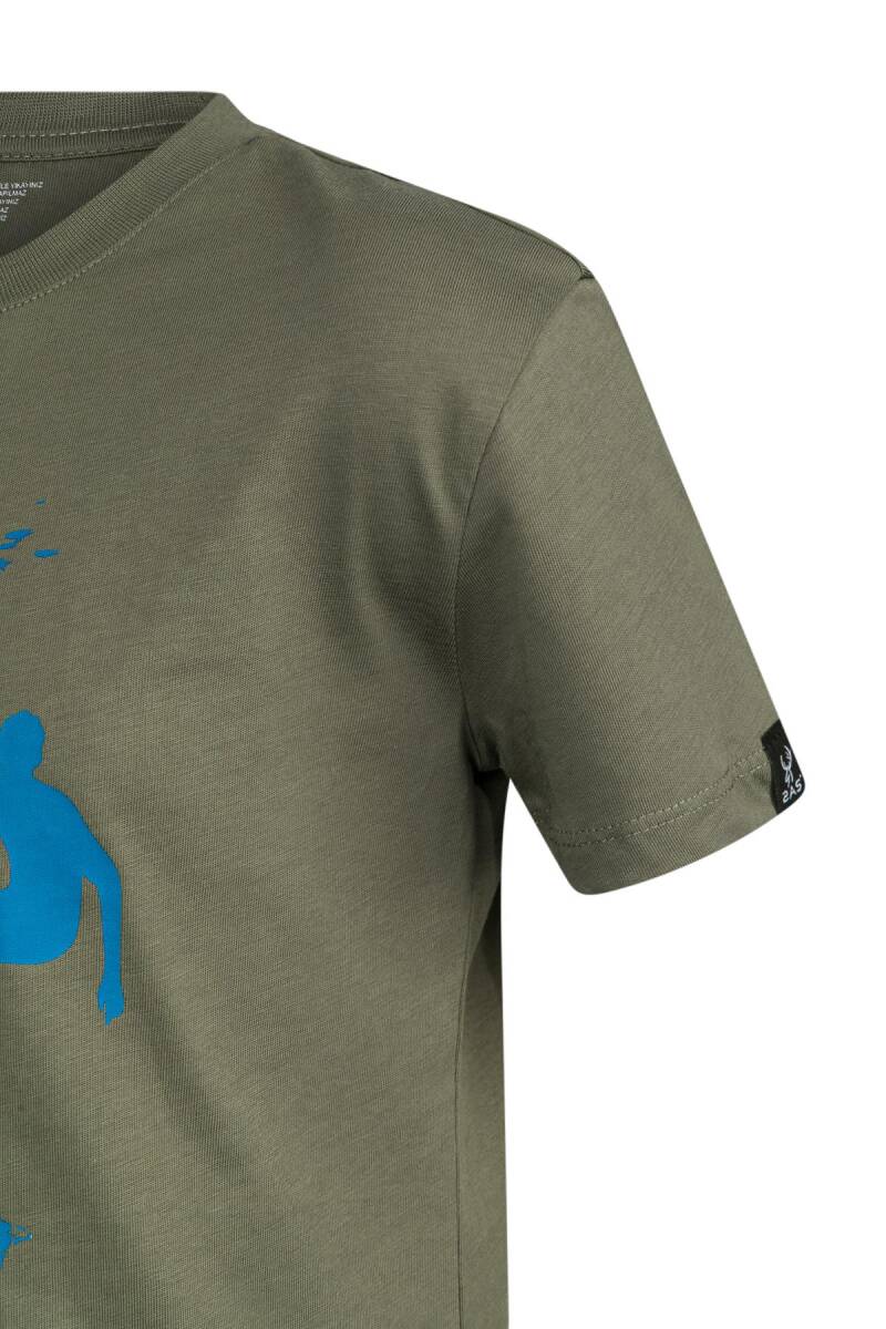2AS Aja Çocuk Baskılı T-Shirt Haki 220 - 3