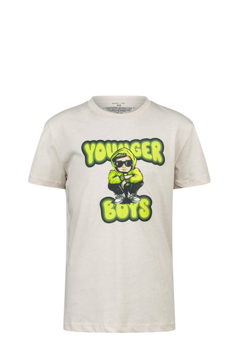 2AS Aja Çocuk Baskılı T-Shirt Kum 214 - 1