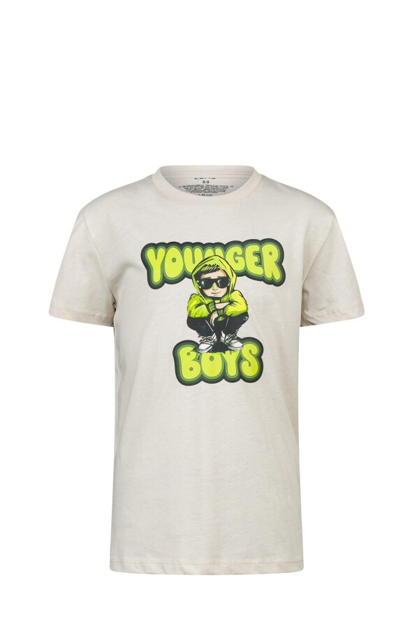 2AS Aja Çocuk Baskılı T-Shirt Kum 214 - 2AS