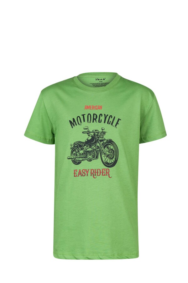 2AS Aja Çocuk Baskılı T-Shirt Yeşil 212 - 2AS