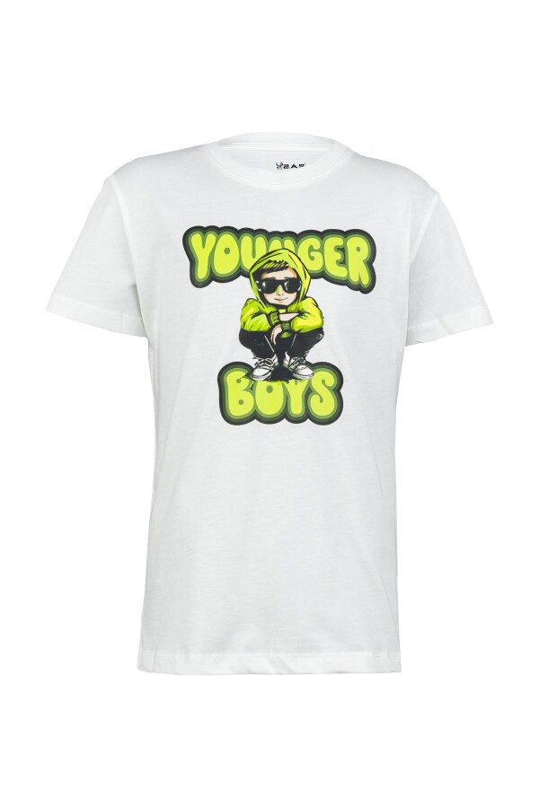 2AS Aja Çocuk Baskılı T-Shirt 214 Beyaz