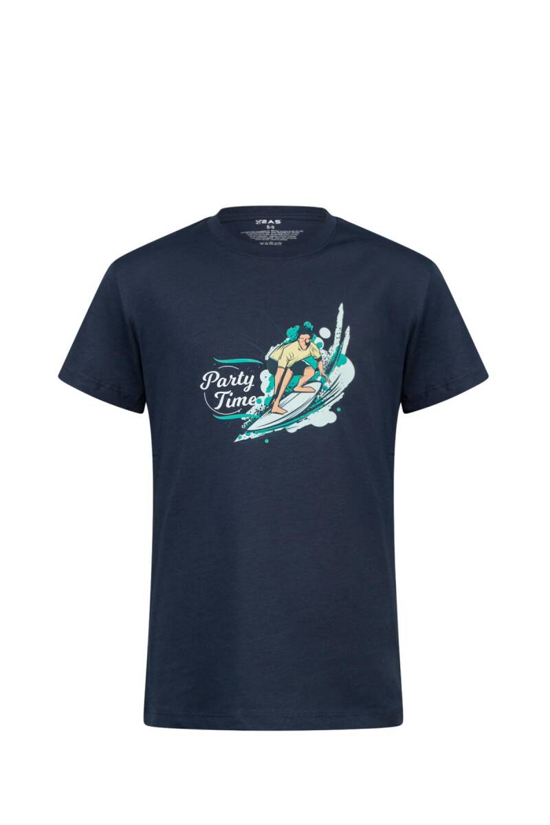 2AS Aja Çocuk Baskılı T-Shirt Lacivert 216 - 1