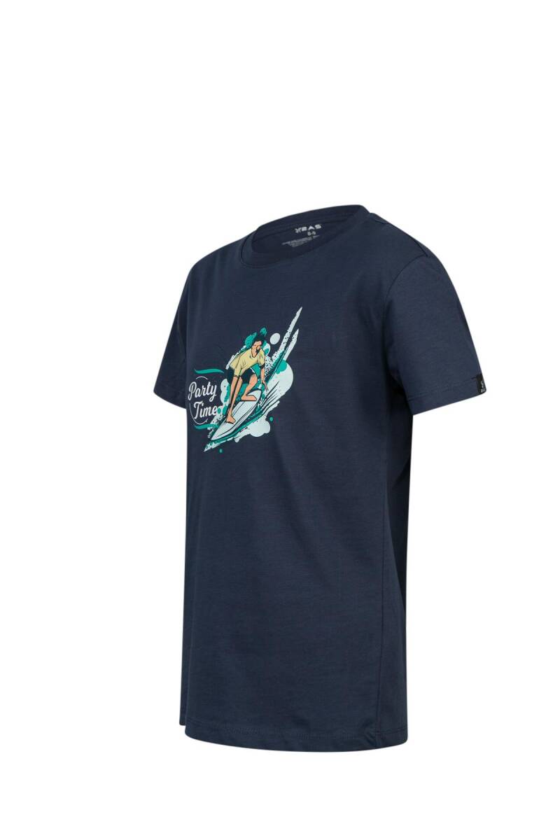 2AS Aja Çocuk Baskılı T-Shirt Lacivert 216 - 2