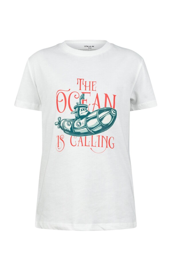 2AS Aja Çocuk Baskılı T-Shirt 218 Beyaz
