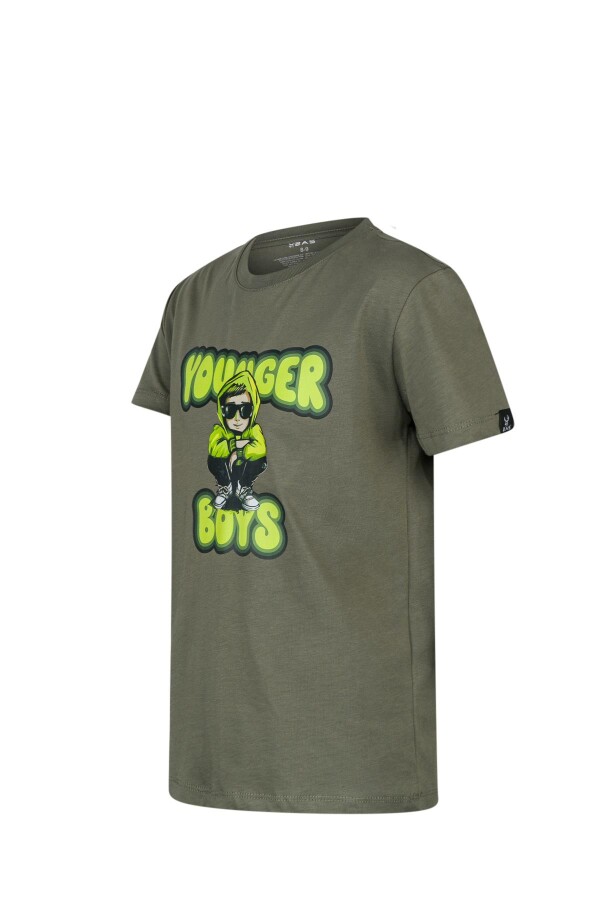 2AS Aja Çocuk Baskılı T-Shirt Haki 214 - 2AS (1)