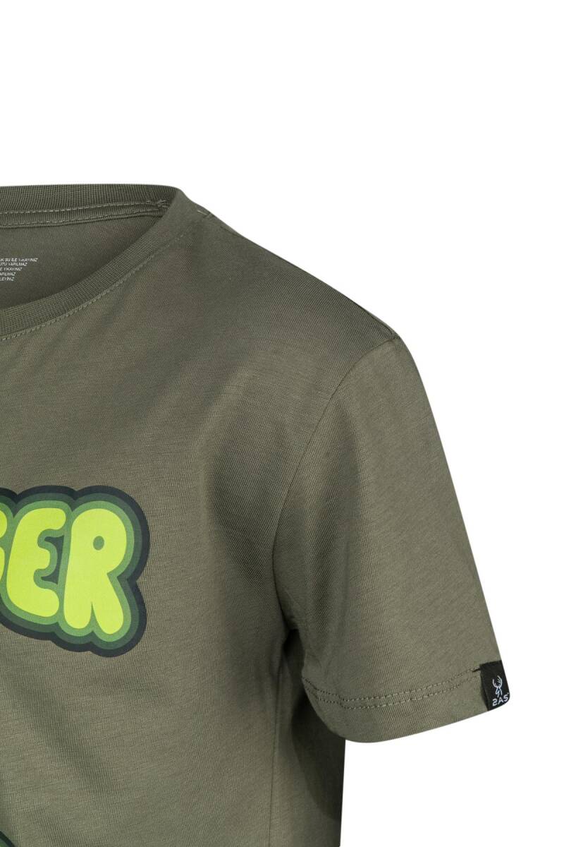 2AS Aja Çocuk Baskılı T-Shirt Haki 214 - 3
