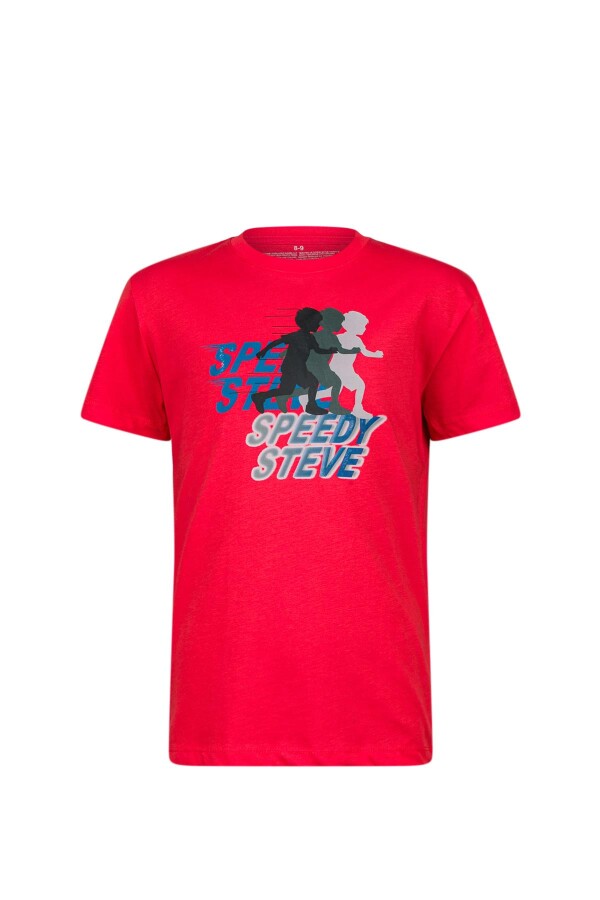 2AS Aja Çocuk Baskılı T-Shirt Kırmızı 210 - 2AS