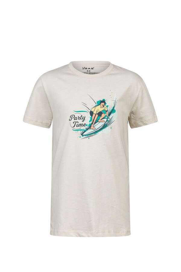 2AS Aja Çocuk Baskılı T-Shirt Kum 216 