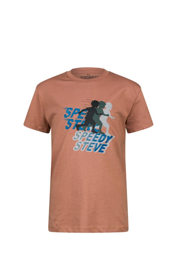 2AS Aja Çocuk Baskılı T-Shirt Kahve 210 