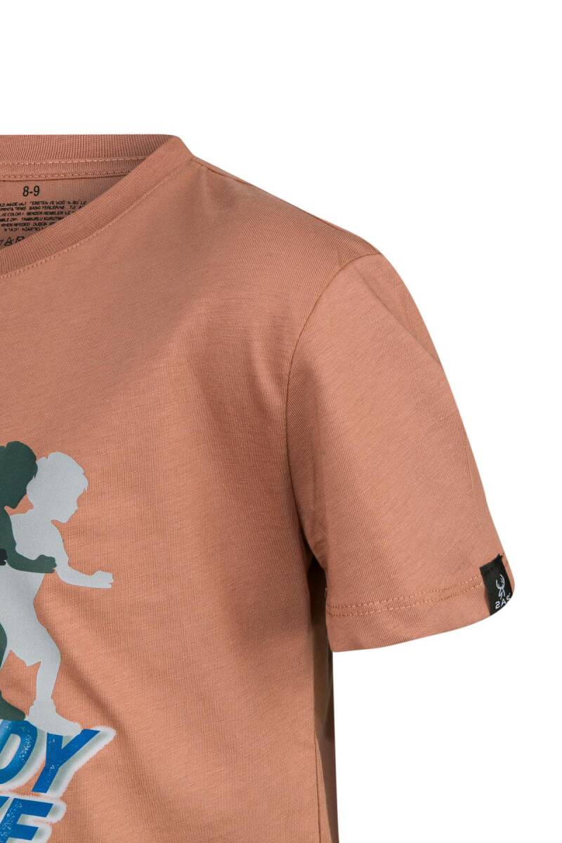 2AS Aja Çocuk Baskılı T-Shirt Kahve 210 - 3