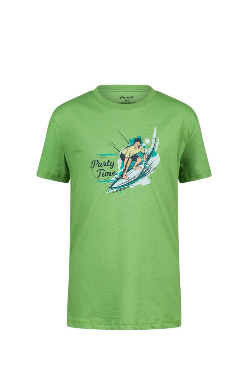 2AS Aja Çocuk Baskılı T-Shirt Yeşil 216 - 1
