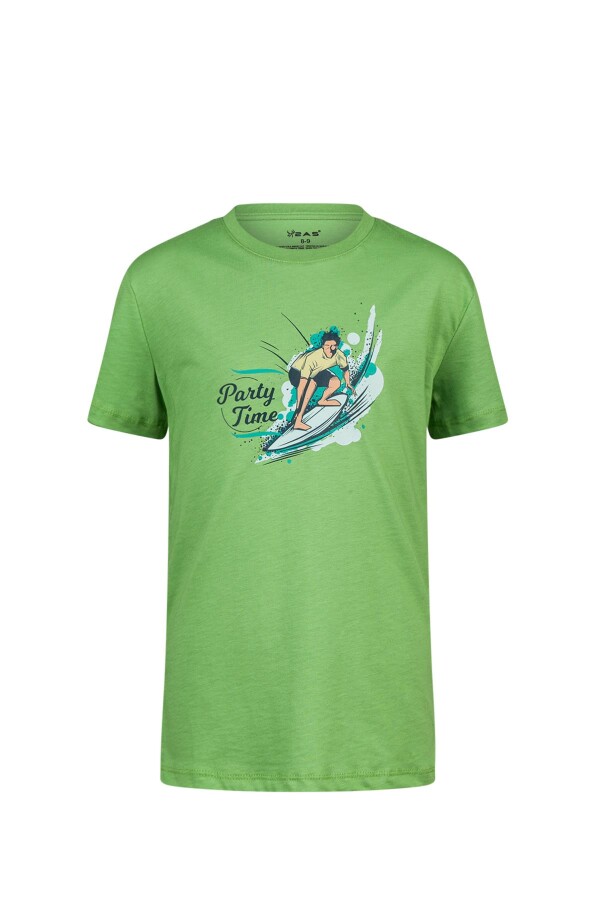 2AS Aja Çocuk Baskılı T-Shirt Yeşil 216 - 2AS