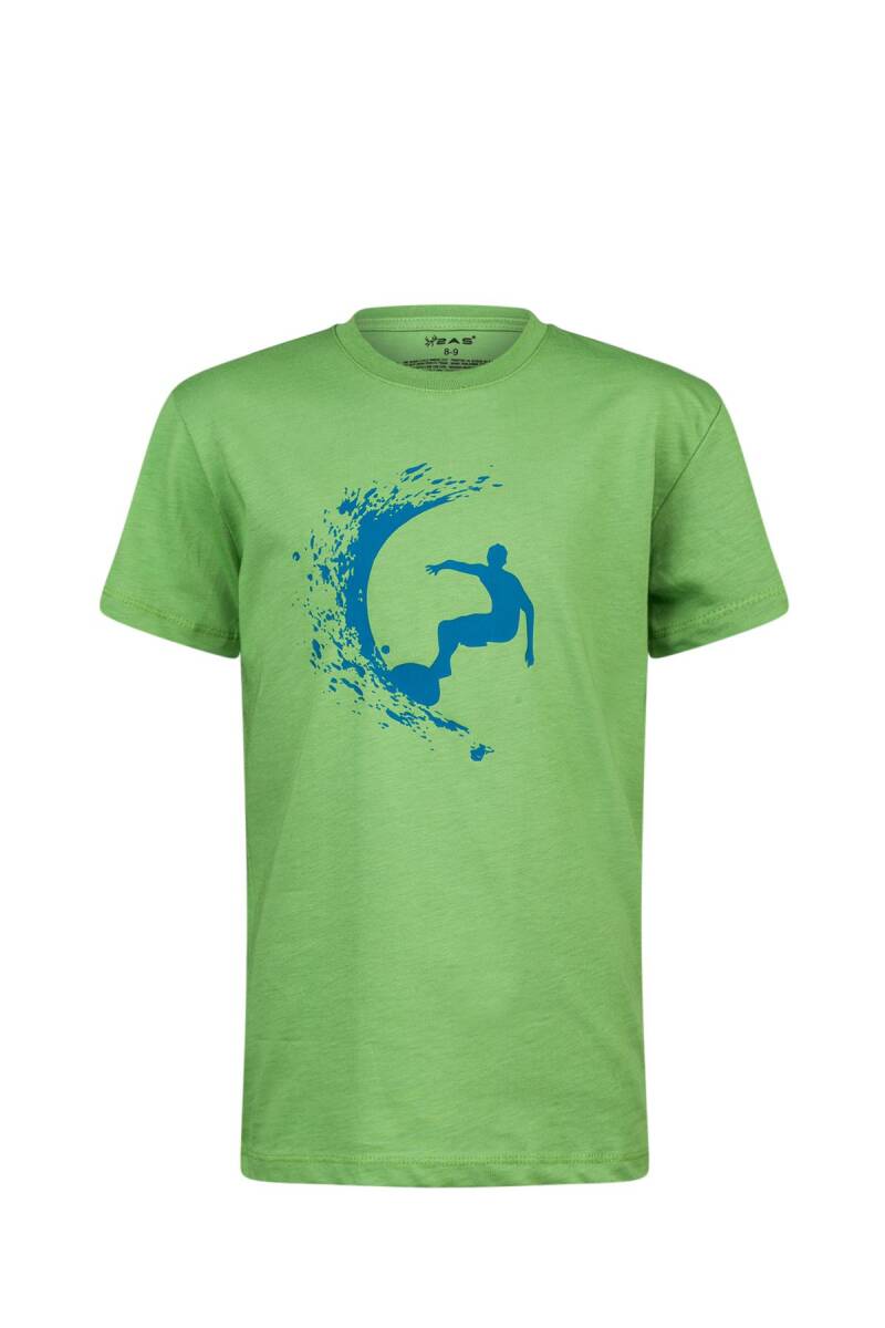 2AS Aja Çocuk Baskılı T-Shirt Yeşil 220 - 1