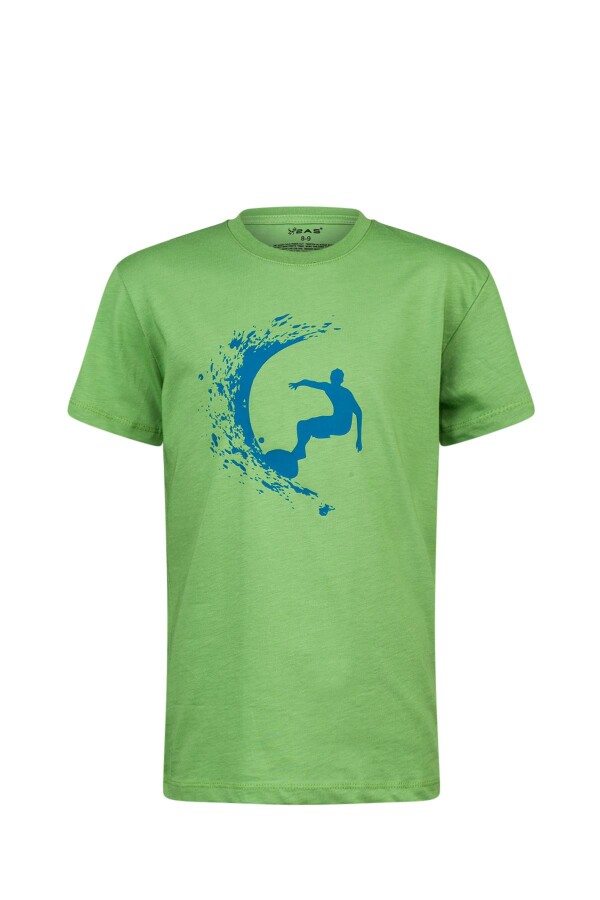 2AS Aja Çocuk Baskılı T-Shirt Yeşil 220 - 2AS