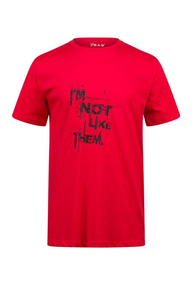 2AS Alex Baskılı Erkek Sıfır Yaka T-Shirt 035 - 1