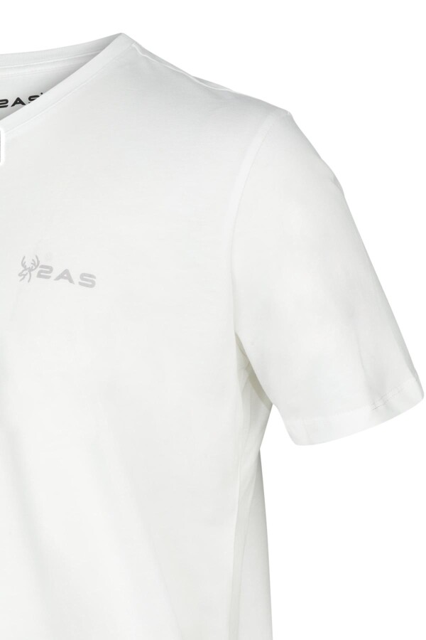 2AS Alex Erkek Sıfır Yaka T-Shirt Beyaz - 2AS (1)