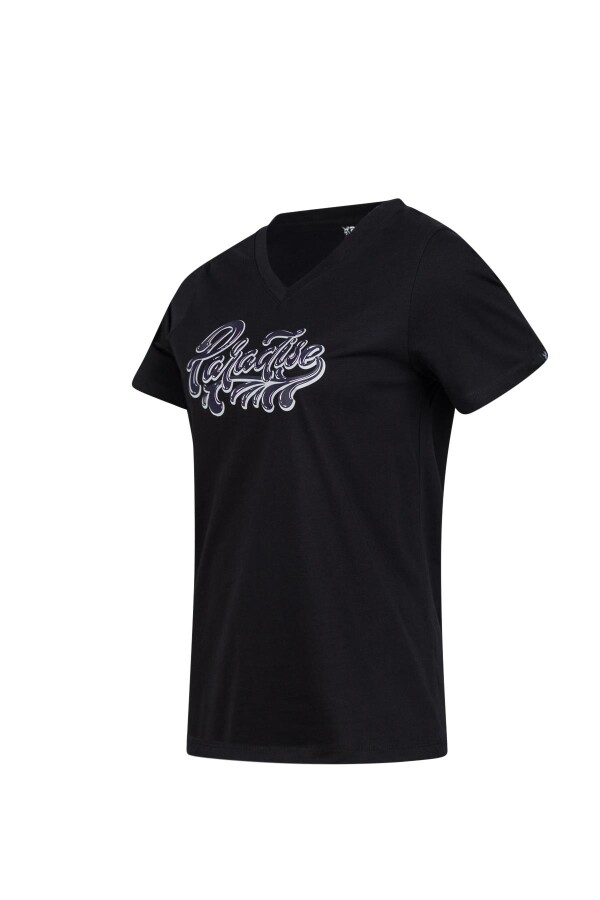 2AS Alone Baskılı V Yaka Kadın T-Shirt 406 - 2AS (1)