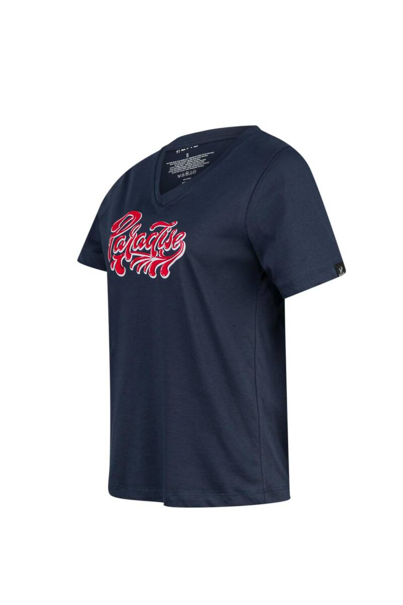 2AS Alone Baskılı V Yaka Kadın T-Shirt 406 - 2