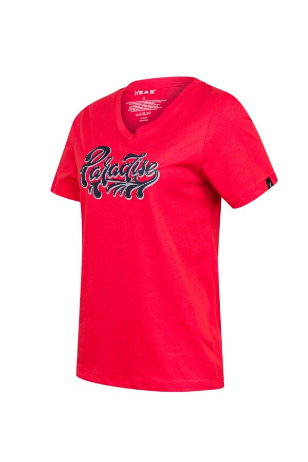 2AS Alone Baskılı V Yaka Kadın T-Shirt 406 - 2AS (1)