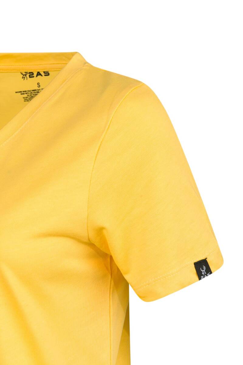 2AS Alone Baskılı V Yaka Kadın T-Shirt 404 - 3