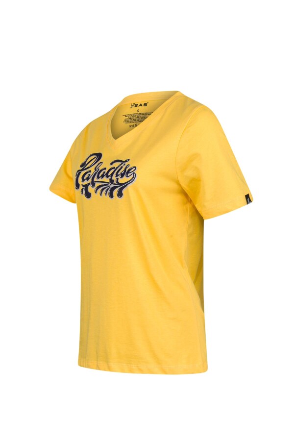 2AS Alone Baskılı V Yaka Kadın T-Shirt 406 - 2AS (1)