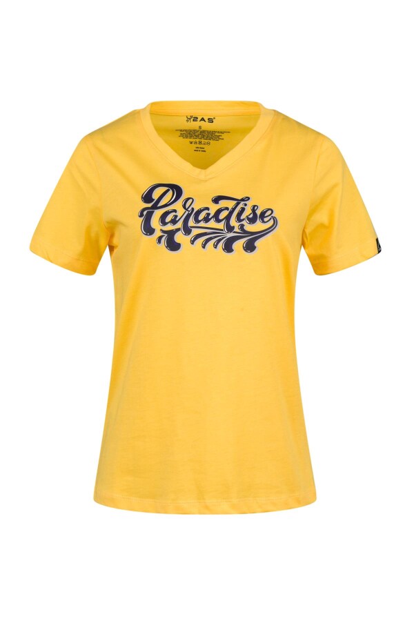 2AS Alone Baskılı V Yaka Kadın T-Shirt 406 - 2AS