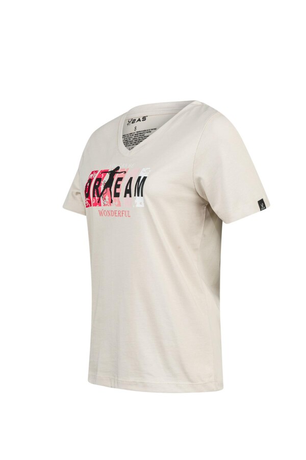 2AS Alone Baskılı V Yaka Kadın T-Shirt 404 - 2AS (1)