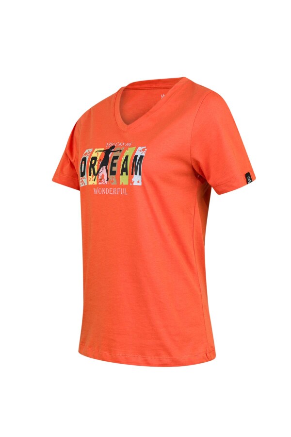 2AS Alone Baskılı V Yaka Kadın T-Shirt 404 - 2AS (1)