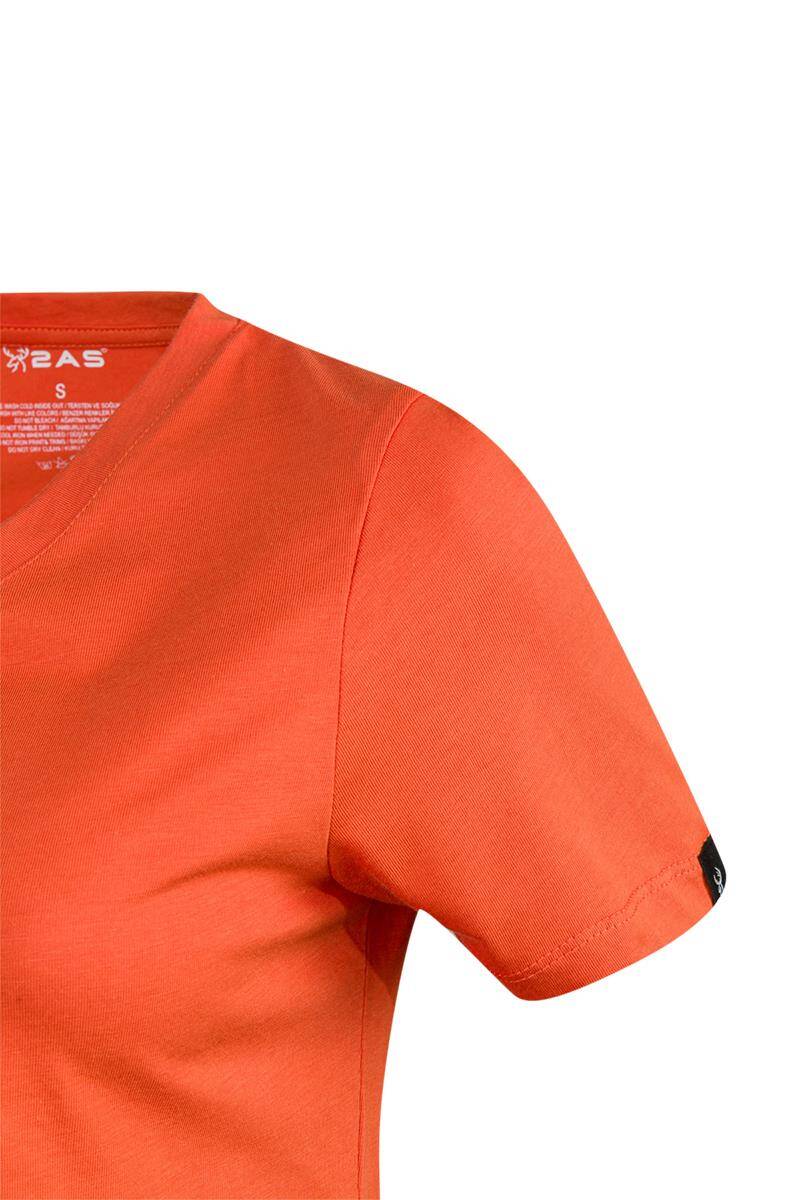 2AS Alone Baskılı V Yaka Kadın T-Shirt 402 - 3