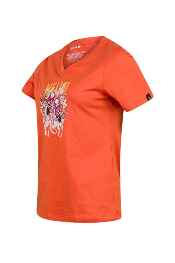 2AS Alone Baskılı V Yaka Kadın T-Shirt 402 - 2AS (1)